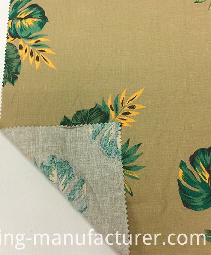 Linen Cotton Blended Printed Garment Fabric, Sofa/ Home Textiles Fabric